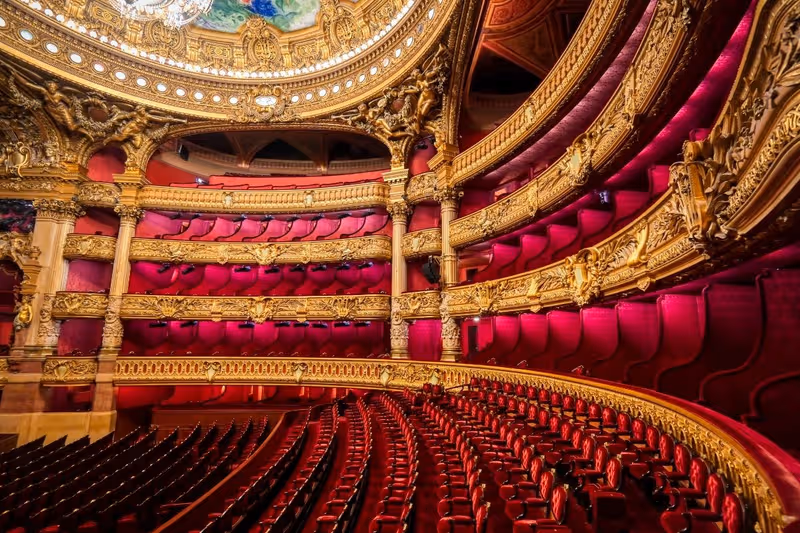 The grand entrance of the Palais Garnier